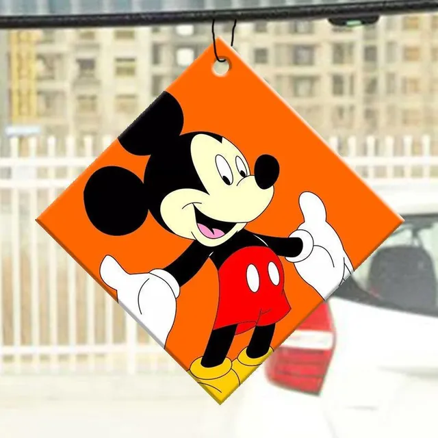 Modern car air freshener with Mickey Mouse Morton motif