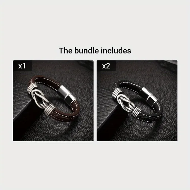 1pc trendy classic simple knitted chain chains made of artificial leather bracelet jewelry accessories Gifts for men Women