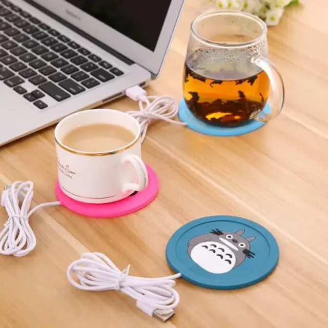 Suport drăguț pentru ceașcă - menținerea căldurii, conexiune USB, mai multe variante de design