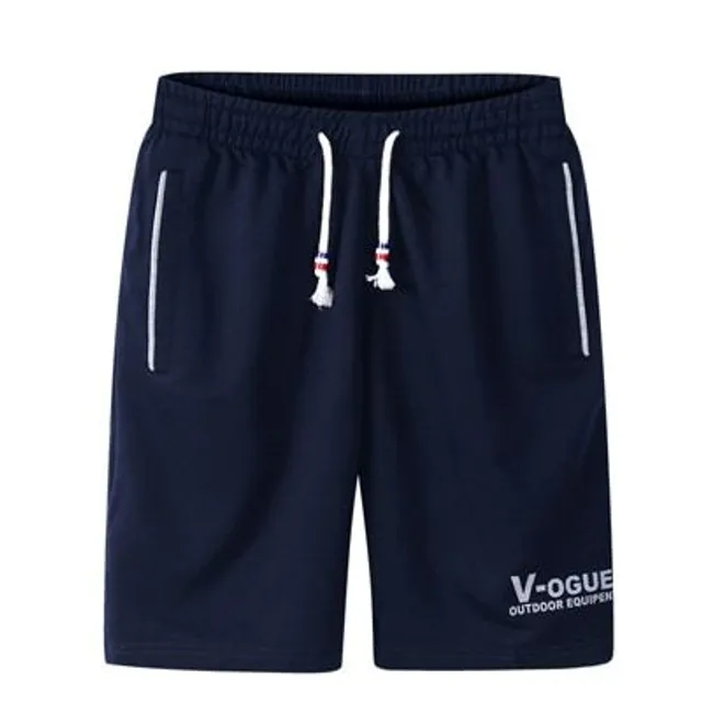 Men's leisurely comfortable single-color cotton shorts