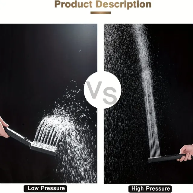 Luxusná sprchová sada s XXL záhlavím 6 funkciami a ručnou sprchou, extra dlhou hadicou (78 cm), 3-cestným spínačom a samolepiacim držiakom