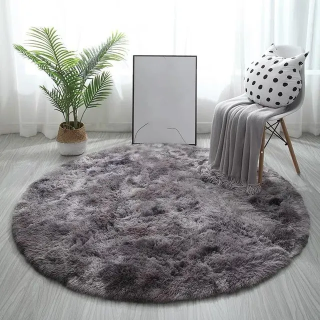Fluffy guľatý koberec Rare