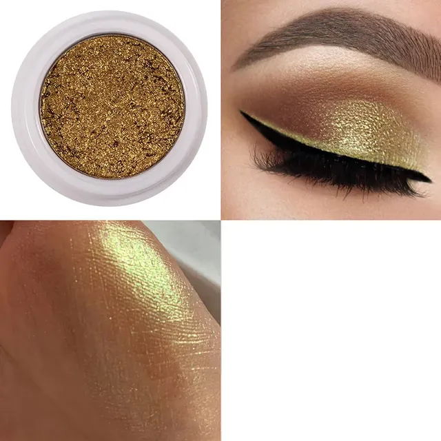 Luxurious metallic eye shadows - changing color when changing angle of light, several color variants