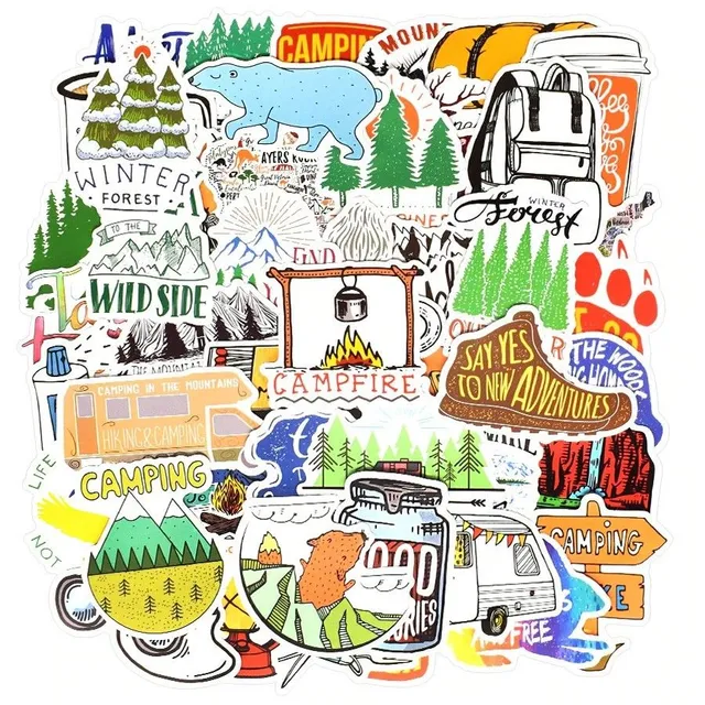 Sticker camping 50 pcs E330