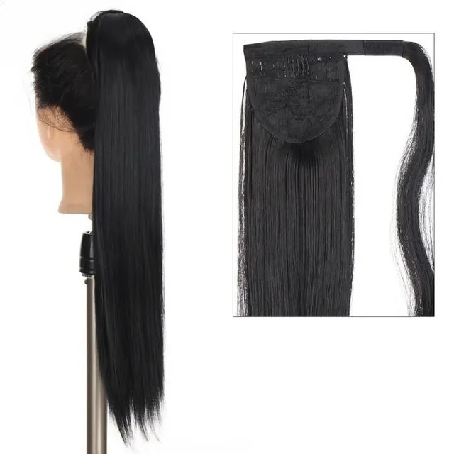 Dámský dlouhý příčes syntetických vlasů pro zahuštění vlasů
