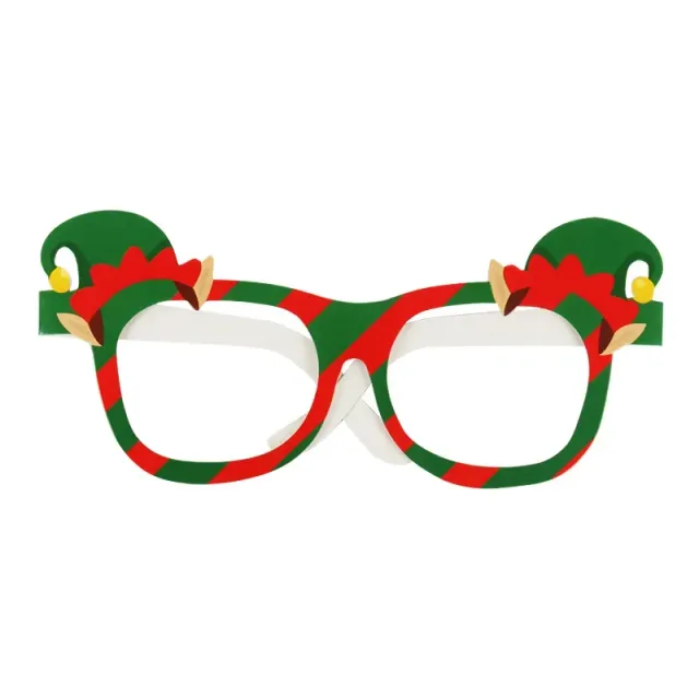 9pcs Christmas props into a photo booth with Santa Claus motifs, Christmas tree and glasses