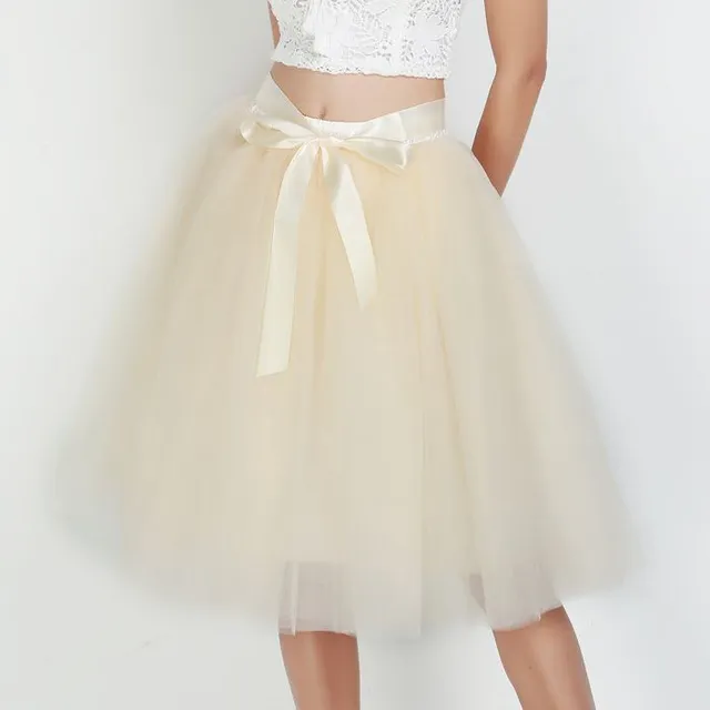 Women's Tulle Tutu Skirt with Bow