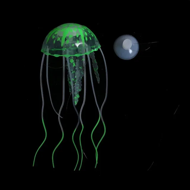 Lighting artificial jellyfish into the aquarium