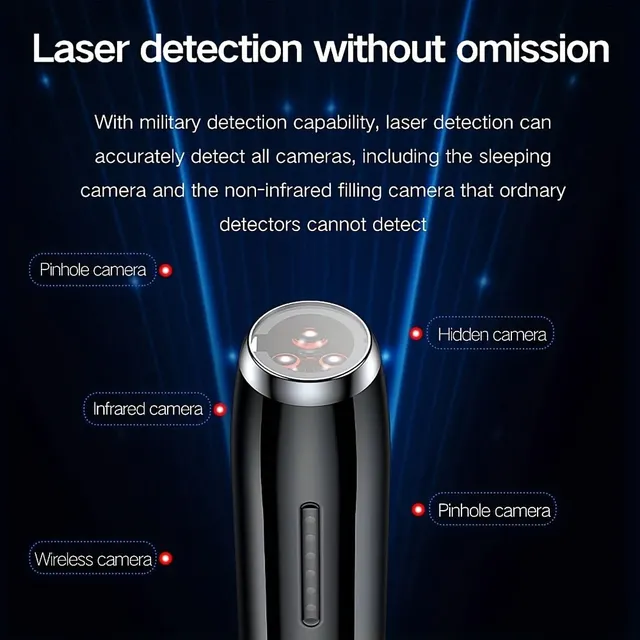 Comprehensive privacy protection: 5v1 detector hidden cameras, GPS localizers, RF signals and wireless devices for the bedroom, hotel and office.