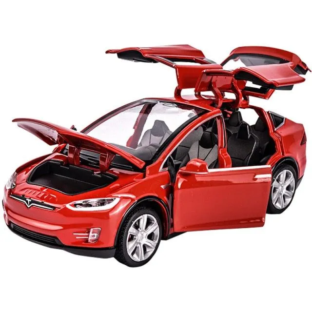 Tesla Model X - multiple colours cervena