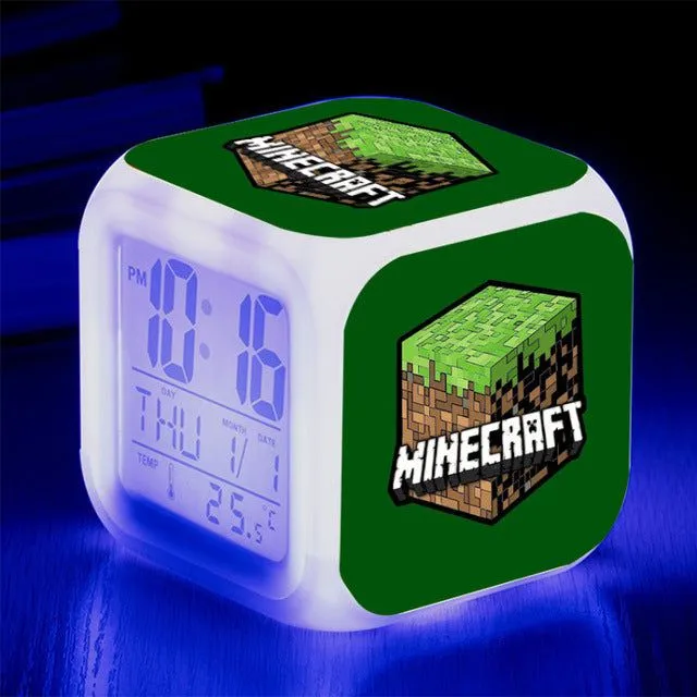 Budzik Minecraft z zegarem cyfrowym z wyświetlaczem LED