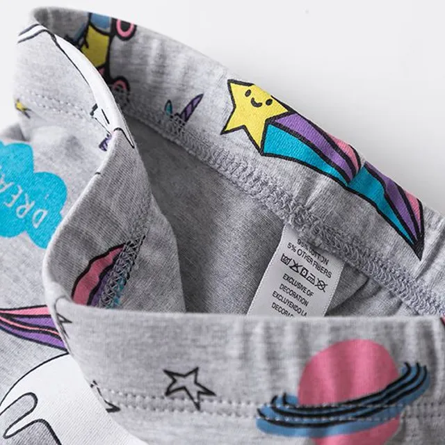 Girls cute unicorn leggings with unicorns