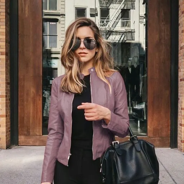 Veste en simili cuir pour femmes - plusieurs couleurs