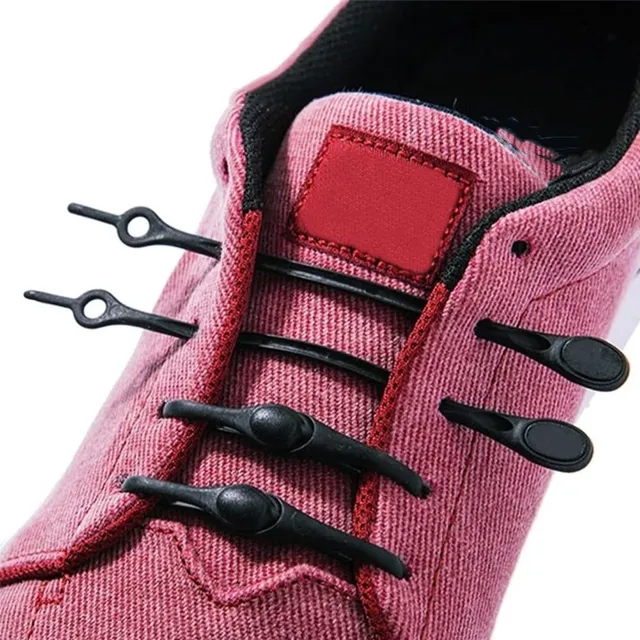 Elastic silicone shoe laces