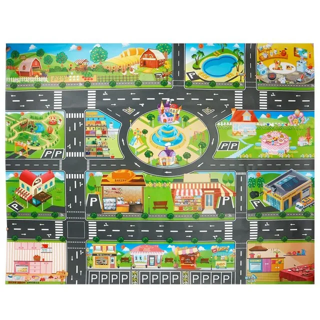 Covoraș de joacă pentru copii Harta drumurilor
