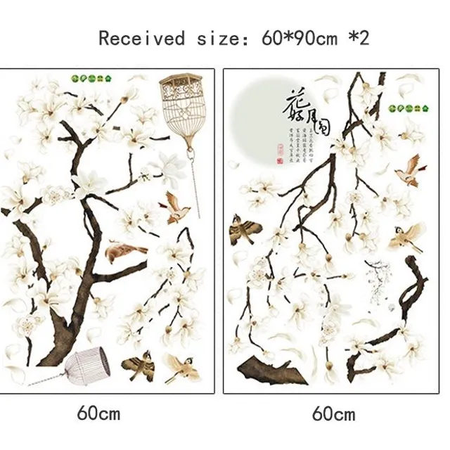 Decorative wallpaper - flowering tree