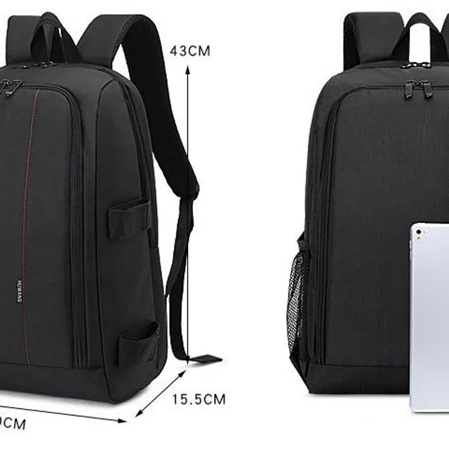 Camera backpack with accessories