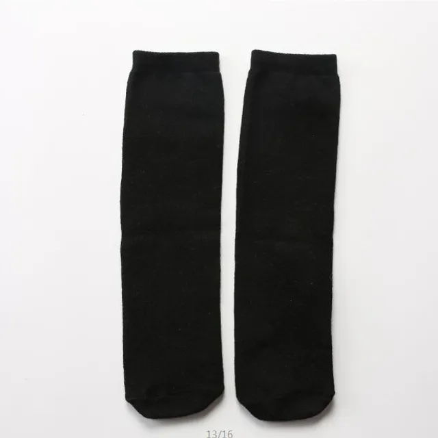 Children's solid colour socks cierna