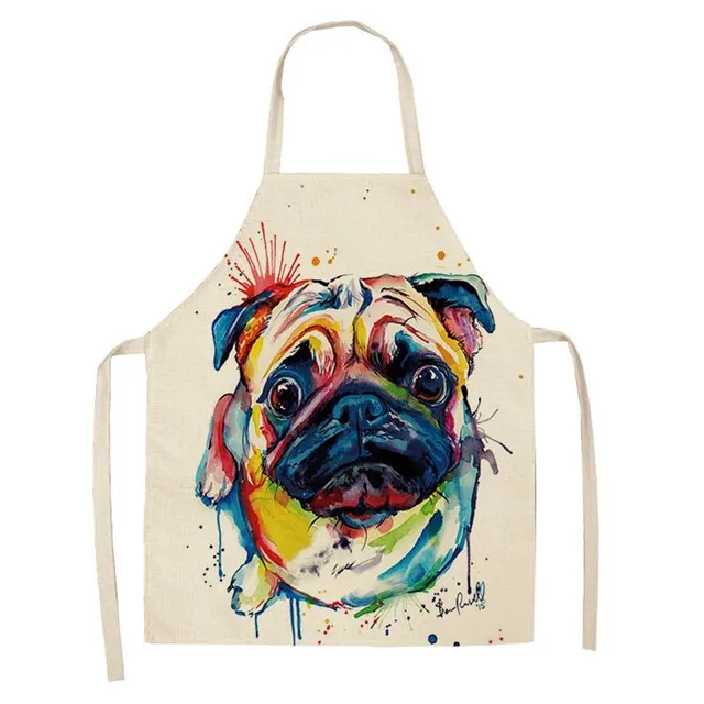 Kitchen apron with dog pattern