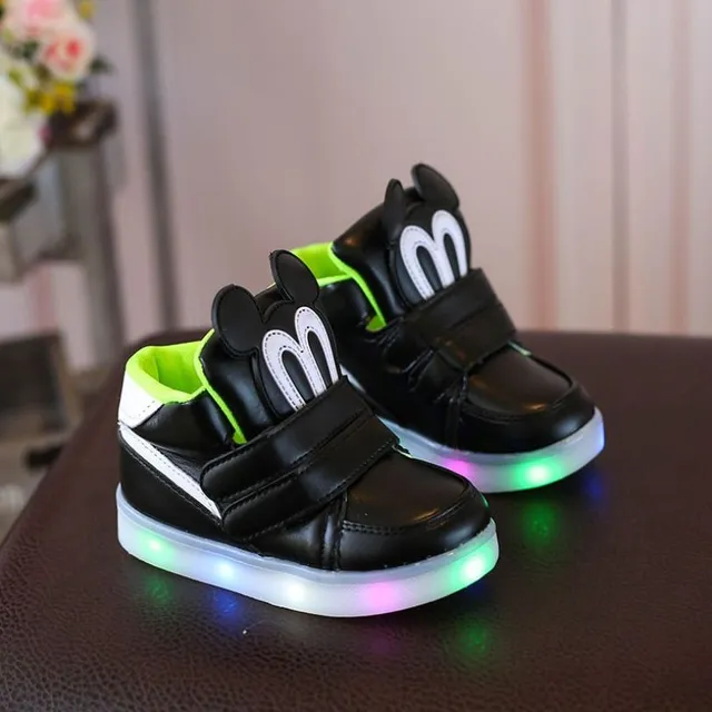 Stylové svítící dětské boty Mickey Mouse
