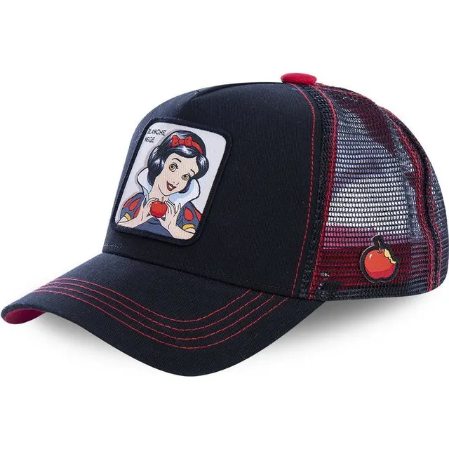 Fashionable unisex baseball cap with animated heroes patch SNOW WHITE
