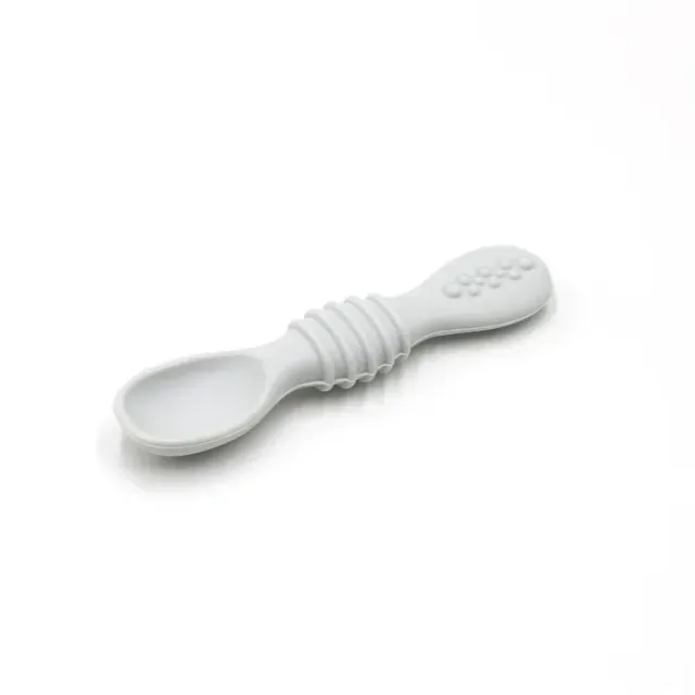 Cuillère en silicone pour bébé, avec sucette - outil d'apprentissage de l'alimentation