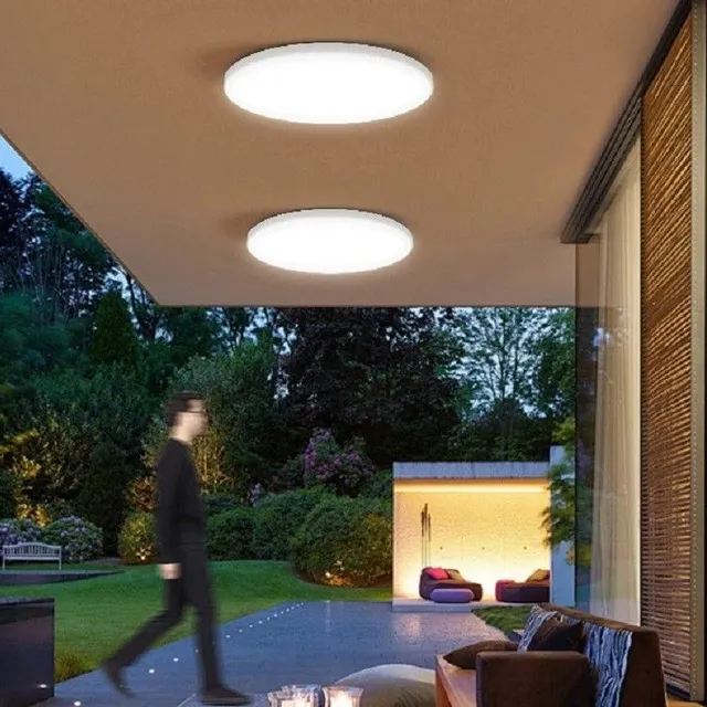 Lumină de tavan LED subțire circulară 30 W alb neutru - Lustra modernă îngustă, rezistentă la apă IP65, panou LED rotund 32 x 4,5 cm