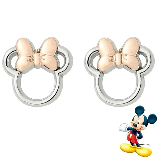 Luxusní dívčí náušnice ve tvaru oblíbené Minnie Mouse
