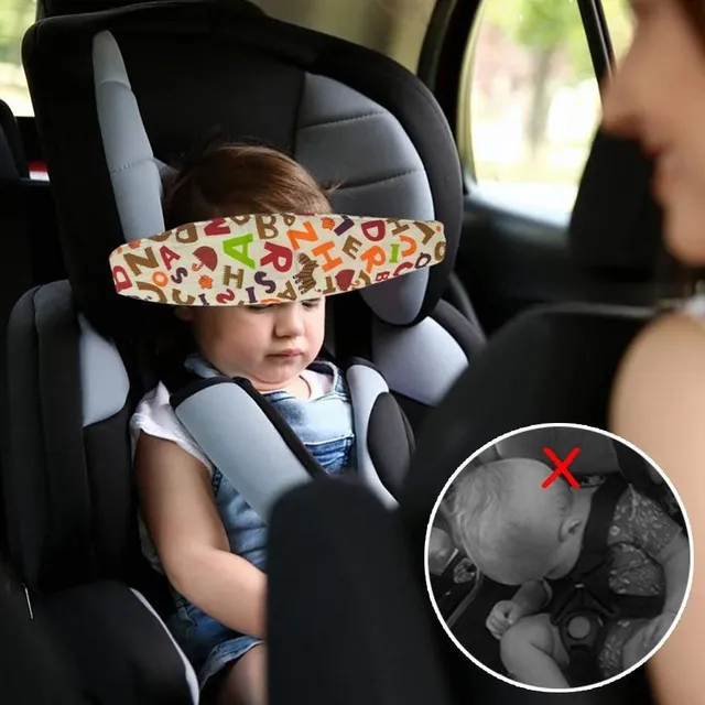 Practical belt for child head fixation while driving a car - several versions of Ramacha