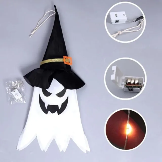 Hanging Halloween LED glowing ghost