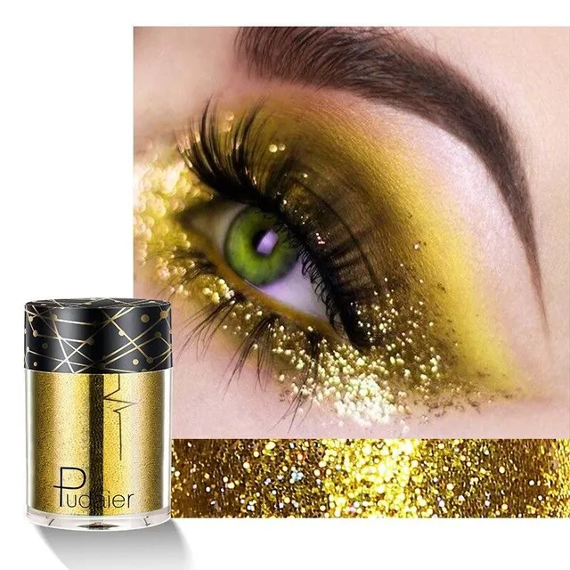 Luxury glitter in several color variants with universal use on eyes, lips and body