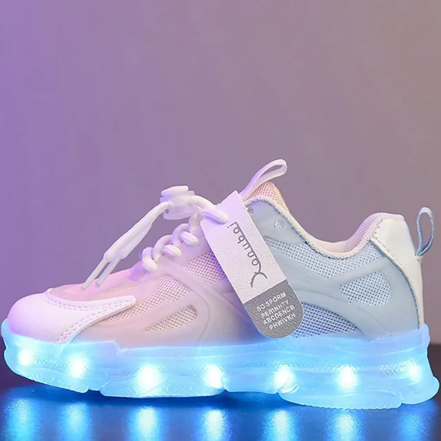 Pantofi LED multicolori cu încărcare USB - stil și confort pentru micii entuziaști