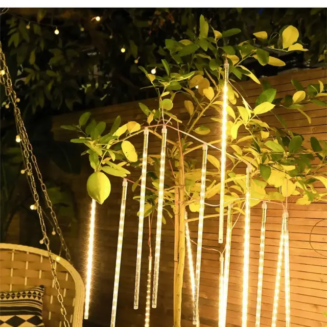 Solární meteořický déšť - vánoční osvětlení pro venkovní stromy a zahrady