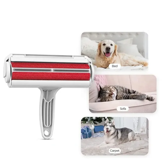 Hair remover for pets - roller, brush, hair removal comb for dogs, cats and animals from clothing, couch, carpets, seats and cars