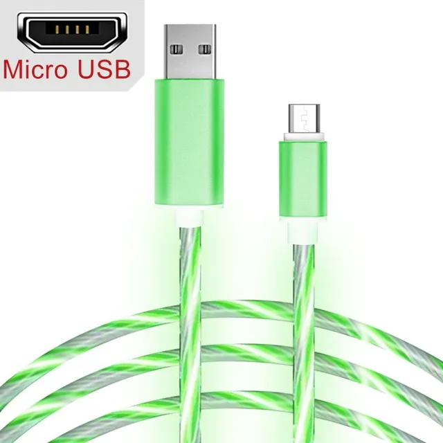 Illuminated charging cable