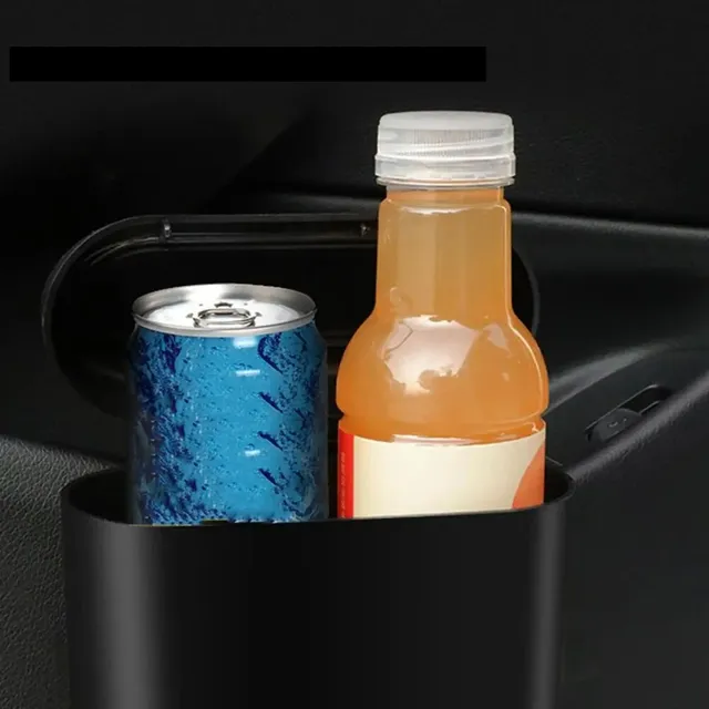 Portable black garbage basket for the car - Ecological supplement to keep the car clean