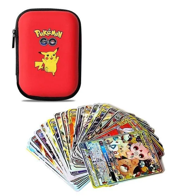 Pudełko do przechowywania kart Pokémon + 10 kart