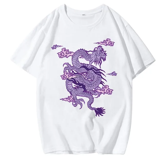 T-shirt stylé pour femme avec imprimé Dragon