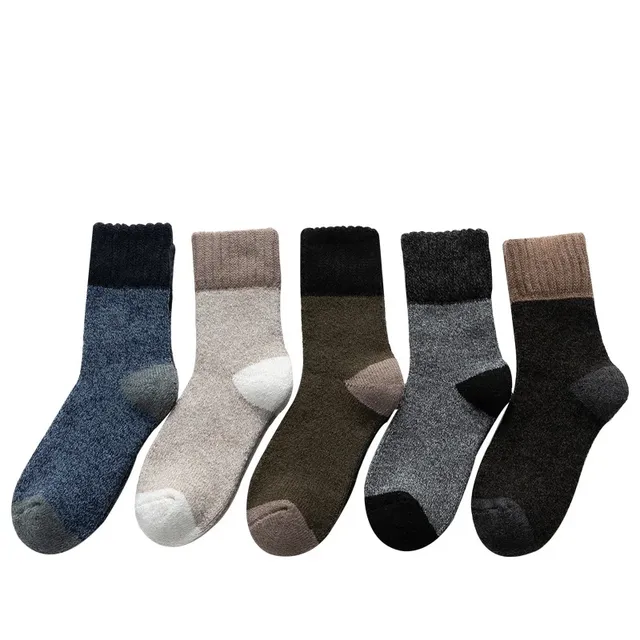 Extra strong socks for men of wool, fighting against cold and snow Arctic winter - 5 pairs