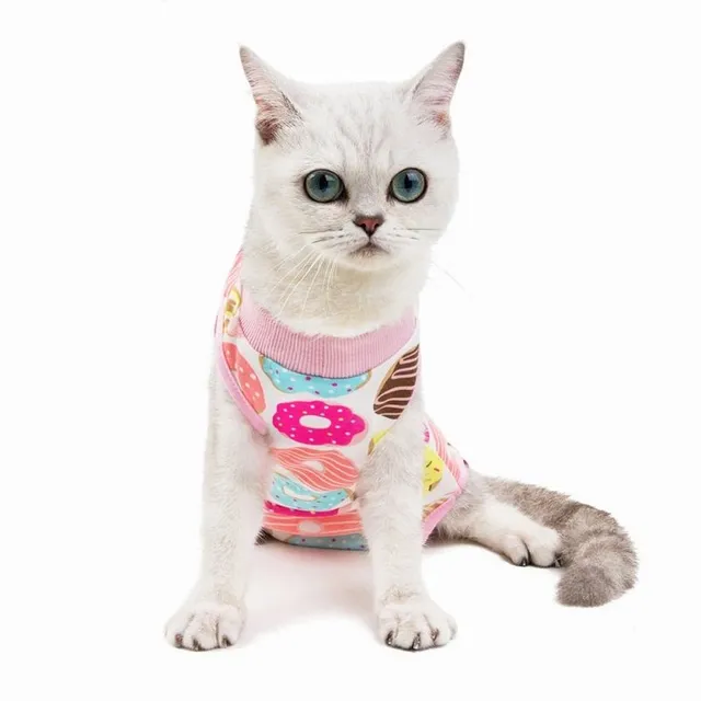 Vtipný obleček pro kočky s donutami