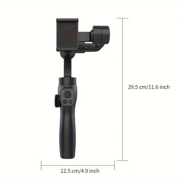 Stabilizator gimbal cu 3 axe pentru iPhone 13/12/11 Pro Max/XS/X/XR, Samsung Galaxy S21/S20 - stabilizator manual pentru smartphone