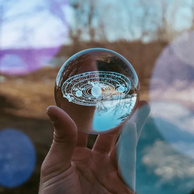 Engraving ball of the solar system