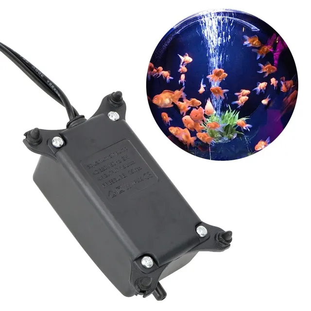 Pompa de aer ultra-silentioasă pentru acvariu (Negru M)
