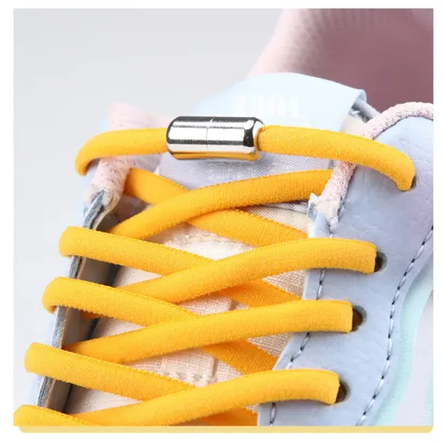 Elasticated laces without lacing for children and adults