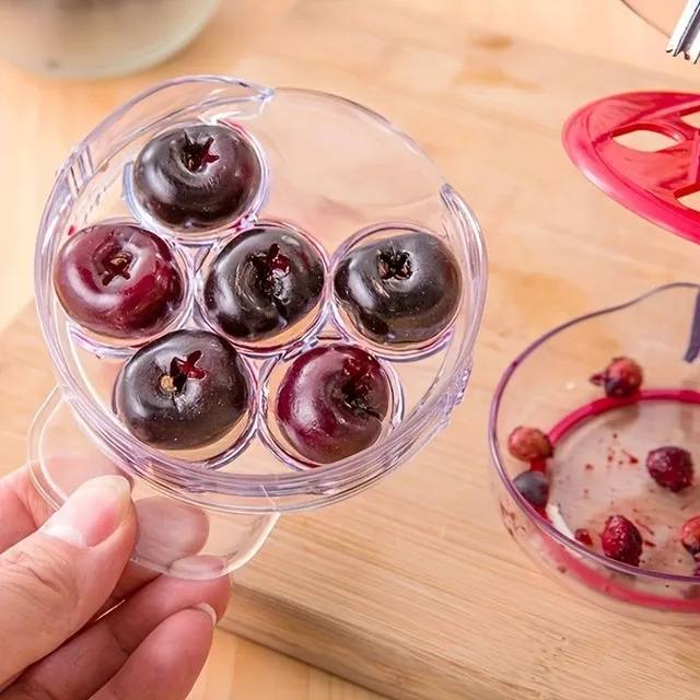 Dénoyauteur de cerises et jujubes à pression facile - 6 trous pour retirer facilement les noyaux des fraises, olives, prunes et baies