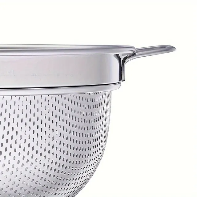 Stainless steel universal kitchen basket with double handles for washing and dripping food