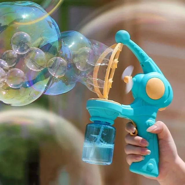 Kézi buborékkészítő gép ventilátorral és folyadéktároló eszközzel