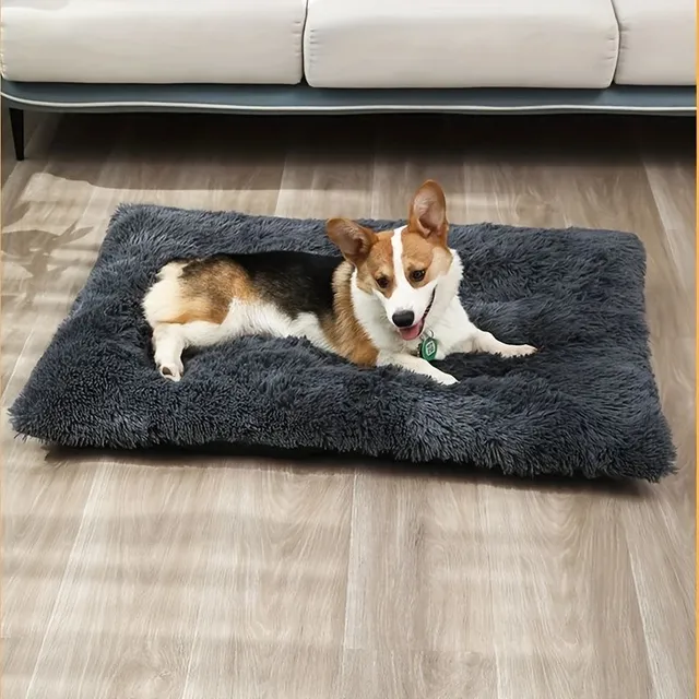 Warm plush dog bed, washable - Large dog mat for sofa, soft mattress for kennel, dog supplies