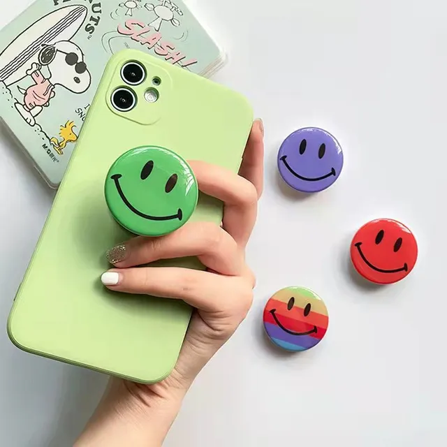 Suport practic rotund PopSockets zâmbet