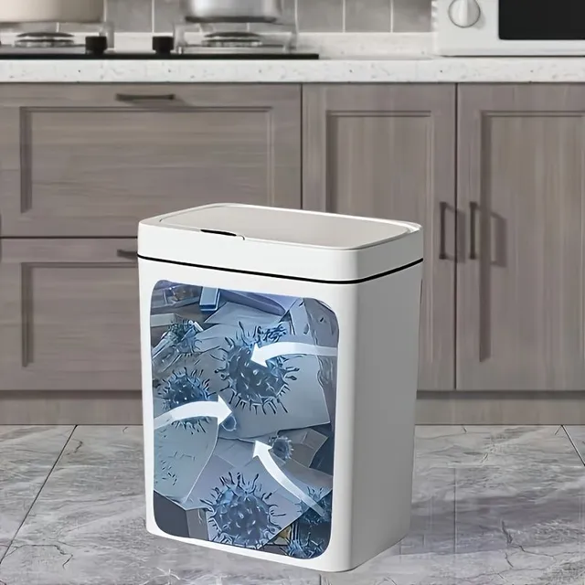 Smart trash basket with touchless lid opening